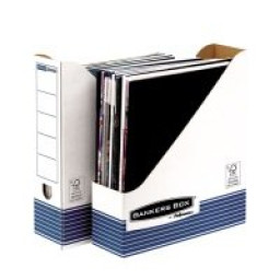 FELLOWES Revistero A4 azul - revistas y catálogos automontable, 100%reciclado, 312x80x258mm (10unid)