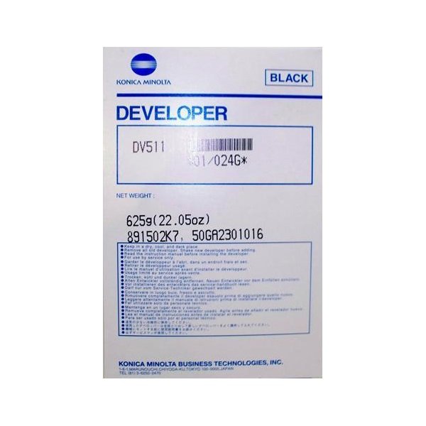 Developer KONICA-MINOLTA DV511: Bizhub 420 500 360 361 421 520 250.000p. Developer KONICA-MINOLTA DV511: Bizhub 420 500 360 361 421 520 250.000p.