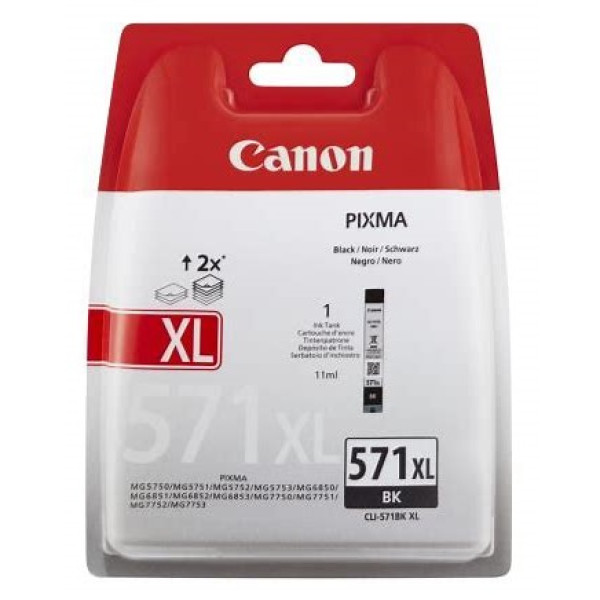 C.t. CANON CLI571BK XL: Pixma MG6850 negro MG5750 7750 7700 5752 Alta capac.*BLISTER ALARMA* C.t. CANON CLI571BK XL: Pixma MG6850 negro MG5750 7750 7700 5752 Alta capac.*BLISTER ALARMA*