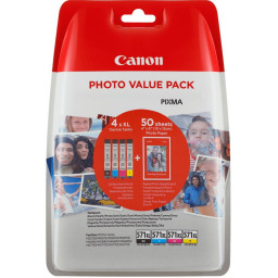 (4) C.t. CANON CLI571 XL: Pixma MG6850 C/M/Y/BK MG5750 7750 7700 5752  Alta capacidad