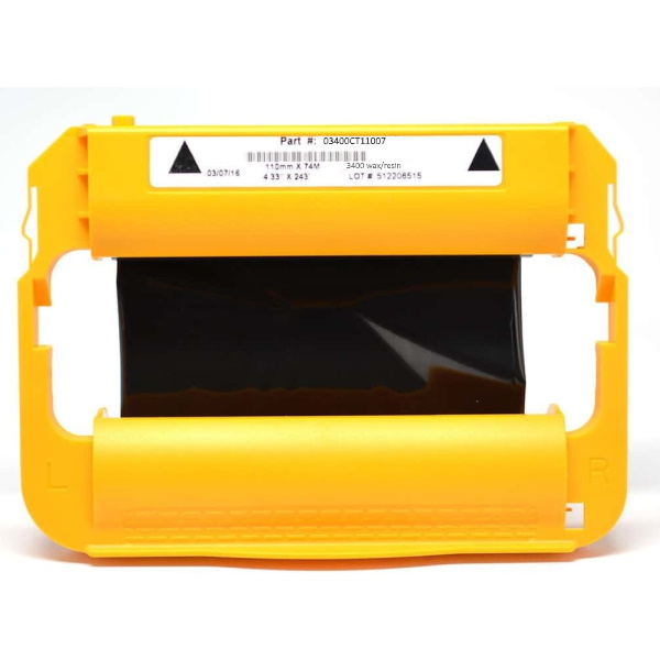 (6) Ribbon transfer.térmica ZEBRA 3400 wax/resin 110mm x 74m. (cera/resina) ZD420 cartridge printer (6) Ribbon transfer.térmica ZEBRA 3400 wax/resin 110mm x 74m. (cera/resina) ZD420 cartridge printer