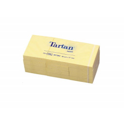 (12) Blocs notas TARTAN amarillo 38x51mm ** 100h/bloc