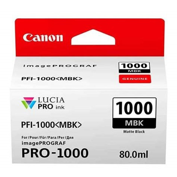 C.t. CANON LUCIA PRO PFI-1000 MBK Negro Mate