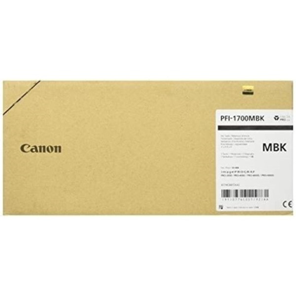 C.t. CANON PFI-1700MBK: IMP2000 IMP4000 negro mate IMP6000 700ml C.t. CANON PFI-1700MBK: IMP2000 IMP4000 negro mate IMP6000 700ml
