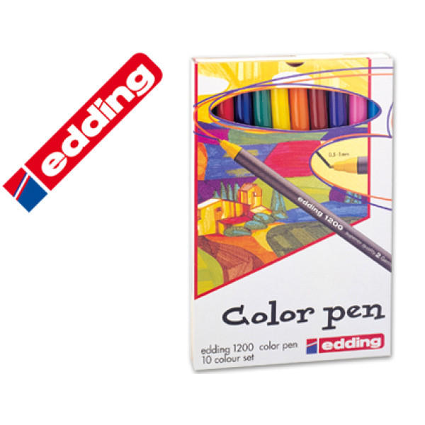 Caja 10 rotuladores EDDING punta fibra 1200 varios Caja 10 rotuladores EDDING punta fibra 1200 varios