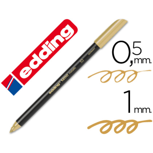 Rotulador EDDING punta fibra 1200 oro n.53 Rotulador EDDING punta fibra 1200 oro n.53