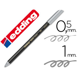Rotulador EDDING punta fibra 1200 plata n.54