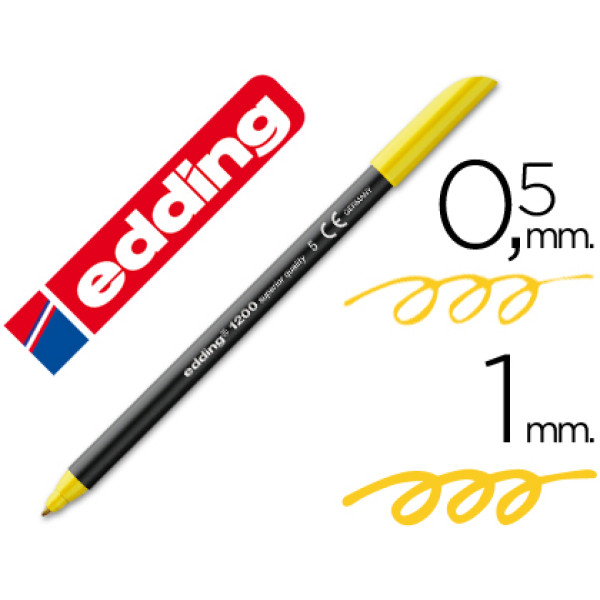 Rotulador EDDING punta fibra 1200 amarillo n.5 Rotulador EDDING punta fibra 1200 amarillo n.5