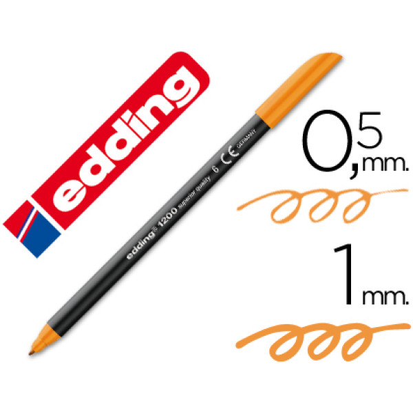 Rotulador EDDING punta fibra 1200 naranja n.6 Rotulador EDDING punta fibra 1200 naranja n.6