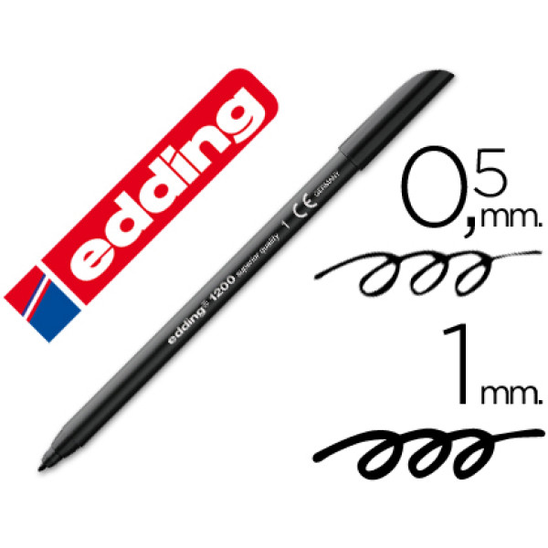 Rotulador EDDING punta fibra 1200 negro n.1 Rotulador EDDING punta fibra 1200 negro n.1