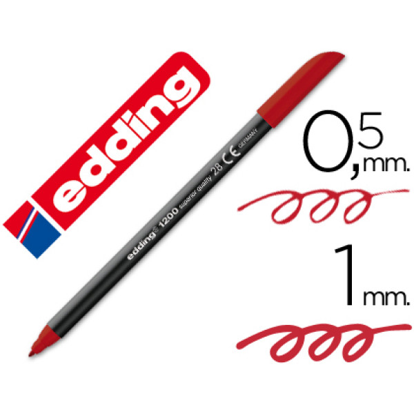 Rotulador EDDING punta fibra 1200 rojo ingles n.28 Rotulador EDDING punta fibra 1200 rojo ingles n.28