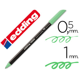 Rotulador EDDING punta fibra 1200 verde claro n.11