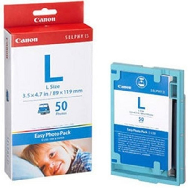 Papel fotográfico CANON E-L50 Selphy ES1 ES2 ES20 50 tarjetas 89x119mm.