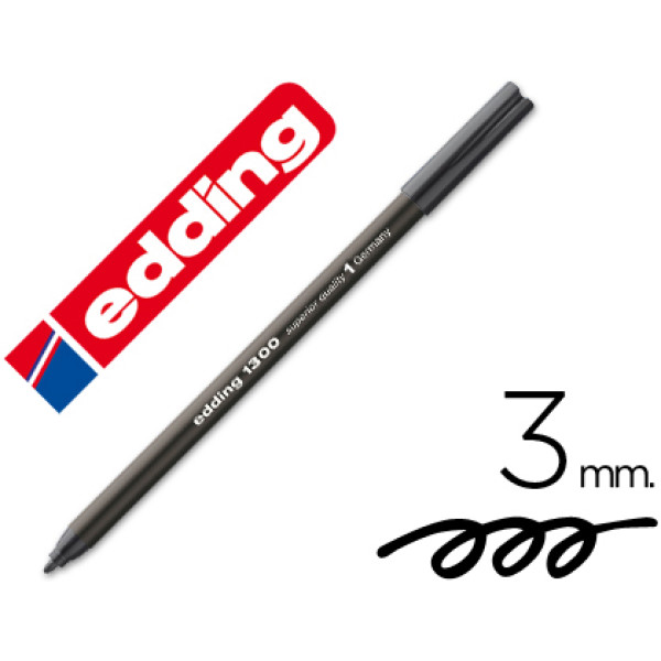 Rotulador EDDING punta fibra 1300 negro Rotulador EDDING punta fibra 1300 negro