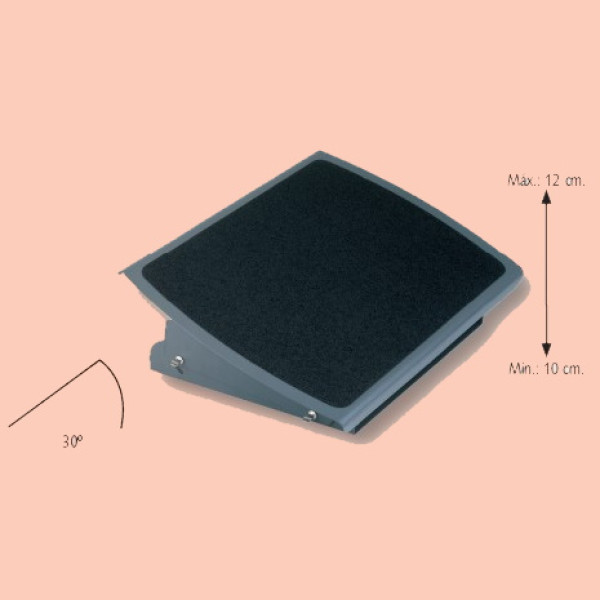 STEY Reposapiés metálico ajustable en altura e inclinación. Dimensiones 45x33cm STEY Reposapiés metálico ajustable en altura e inclinación. Dimensiones 45x33cm