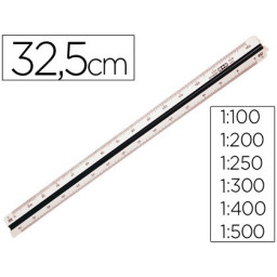 Regla escala m+r  1632.20 -1:100-200-250-300-400- 500 longitud 30cm