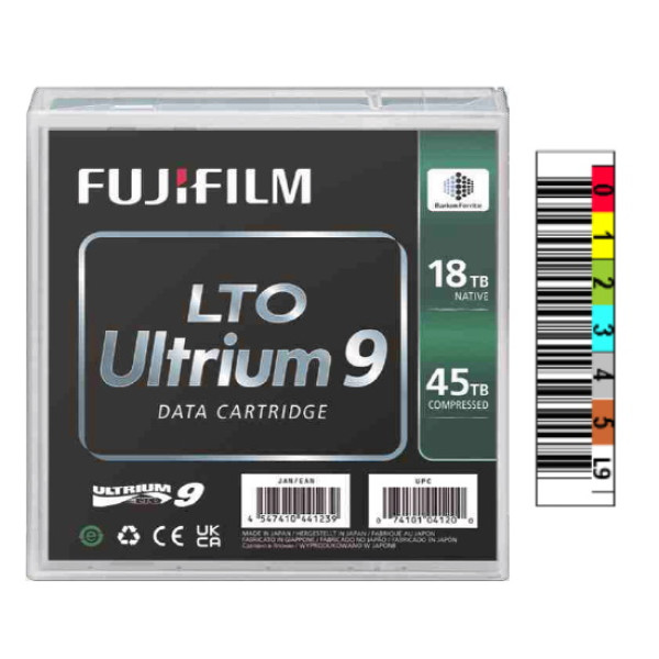 DC FUJIFILM Ultrium LTO-9 (BaFe) etiquetado 18TB/45TB DC FUJIFILM Ultrium LTO-9 (BaFe) etiquetado 18TB/45TB