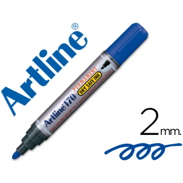 Rotulador ARTLINE marcador permanente 170 azul Punta redonda 2mm. Rotulador ARTLINE marcador permanente 170 azul Punta redonda 2mm.