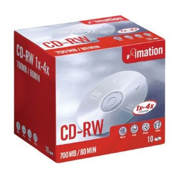 (10) CD-RW IMATION 700MB/80min 1x-4x jewel (19001-8) (10) CD-RW IMATION 700MB/80min 1x-4x jewel (19001-8)