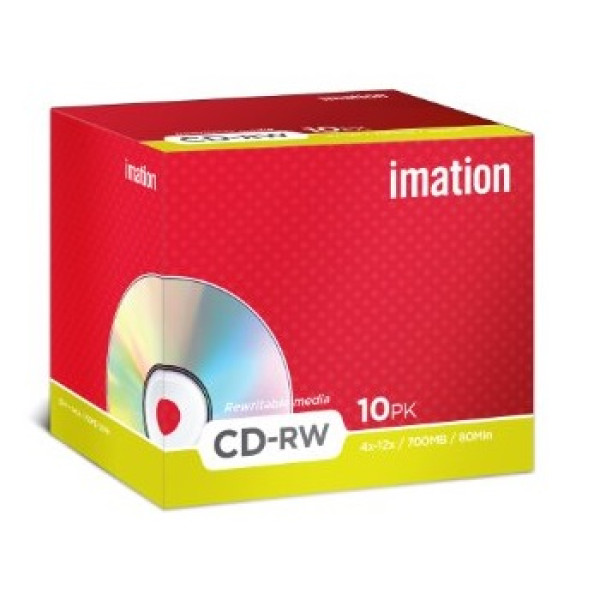 (10) CD-RW IMATION 700MB/80min 4x-12x HighSpeed jewel (10) CD-RW IMATION 700MB/80min 4x-12x HighSpeed jewel
