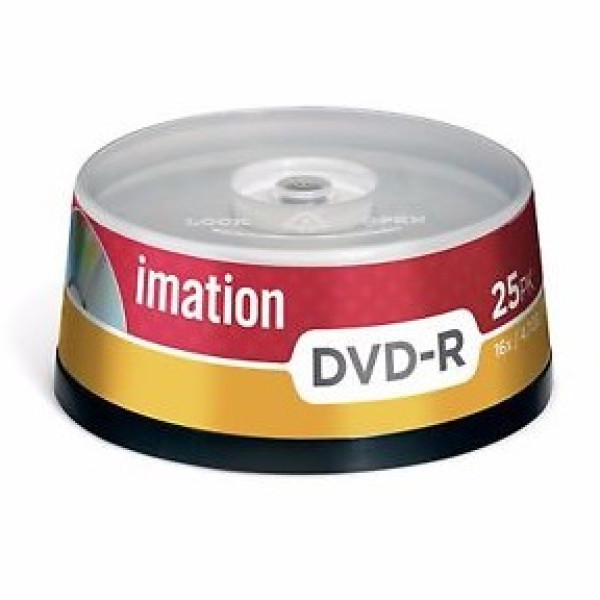 (T25) DVD-R IMATION 4,7GB 16x tarrina-25
