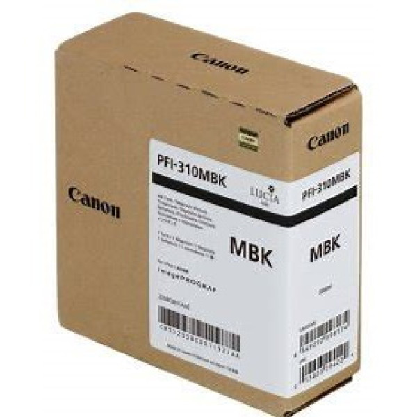 C.t. CANON PFI-310MBK: IPF TX3000 TX2000 MPFT36 Negro mate 330 ml C.t. CANON PFI-310MBK: IPF TX3000 TX2000 MPFT36 Negro mate 330 ml