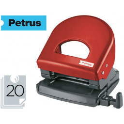 Taladrador PETRUS 62 rojo capacidad 20h, 2 agujeros, metálica
