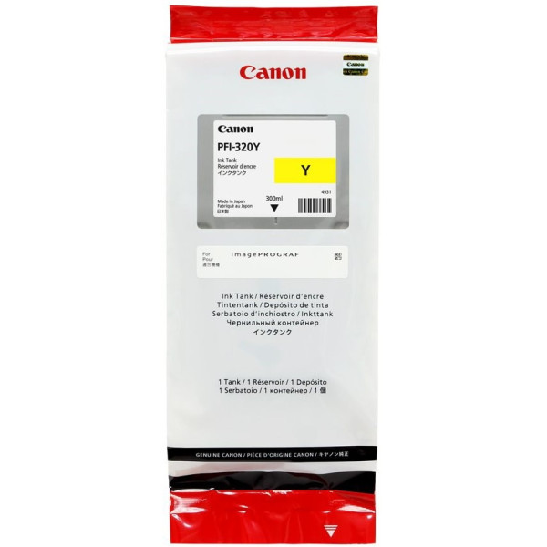 C.t. CANON PFI-320Y: IPF TM200 TM205 TM300 TM305 300 ml. Yellow C.t. CANON PFI-320Y: IPF TM200 TM205 TM300 TM305 300 ml. Yellow