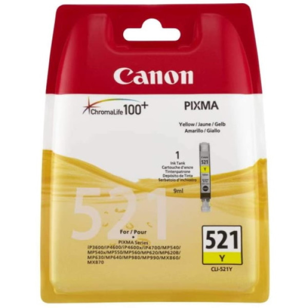 TINTA AMARILLA CLI-521 Y BL SEC