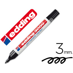 Rotulador EDDING marcador permanente 3000 negro