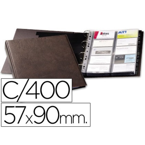 Tarjetero DURACLIP DIN A4 12 separadores 20 fundas con indice alfabetico para 400 tarjetas Tarjetero DURACLIP DIN A4 12 separadores 20 fundas con indice alfabetico para 400 tarjetas