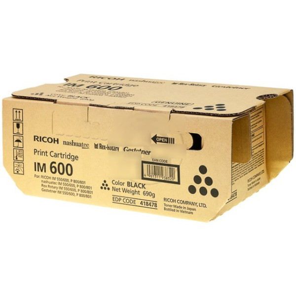 Toner RICOH IM600 P800 P801 25.500p. capacidad estándar