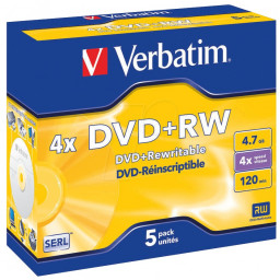 DVD RW 4.7 4X JEWELL 5 VERBATIM