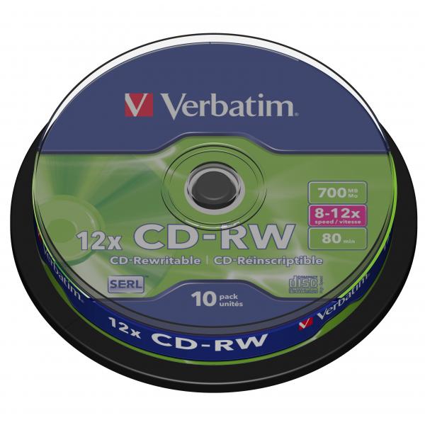 CDRW 700 12X LATA 10 VERBATIM CDRW 700 12X LATA 10 VERBATIM