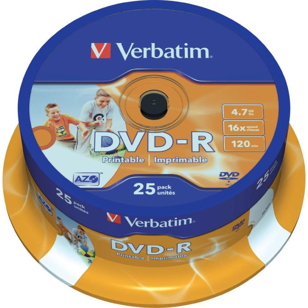 DVD-R 4.7 16X LATA 25 IMPRIMIBLE DVD-R 4.7 16X LATA 25 IMPRIMIBLE
