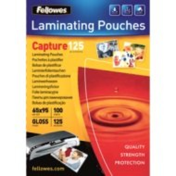 FELLOWES (100) fundas plastificar 125mic Brillo 65x95mm FELLOWES (100) fundas plastificar 125mic Brillo 65x95mm