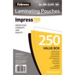 FELLOWES (250) Fundas Plastificar Económicas 100mic A4