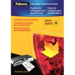 FELLOWES (10) hojas de limpieza y transportador A4