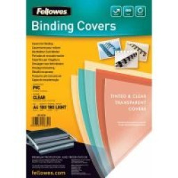 FELLOWES (100) portadas PVC A4 180mic transparente cristal FELLOWES (100) portadas PVC A4 180mic transparente cristal