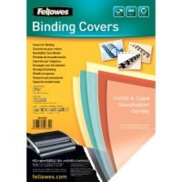 FELLOWES (100) portadas PVC A4 180mic transparente azul FELLOWES (100) portadas PVC A4 180mic transparente azul