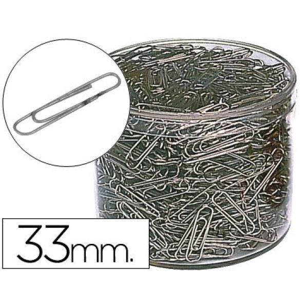 (100) Clips LIDERPAPEL labiados 33 mm (cubilete) (100) Clips LIDERPAPEL labiados 33 mm (cubilete)