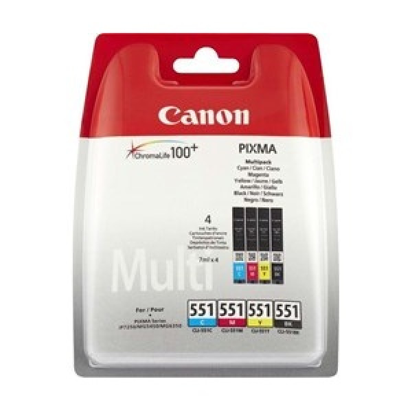 (4) C.t. CANON CLI551 Pixma IP7250 IP7240 CMYBK MG5440 MG5450 MG5550 + 50h Photo 10x15cm (4) C.t. CANON CLI551 Pixma IP7250 IP7240 CMYBK MG5440 MG5450 MG5550 + 50h Photo 10x15cm