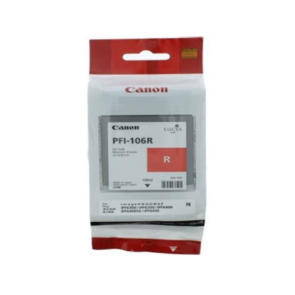 C.t. CANON PFI-106R  IPF6400  IFP6450  rojo 130 ml