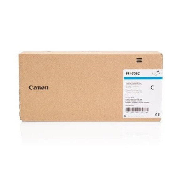 C.t. CANON PFI-706C:  IPF8300 IPF8400 cian 700 ml.