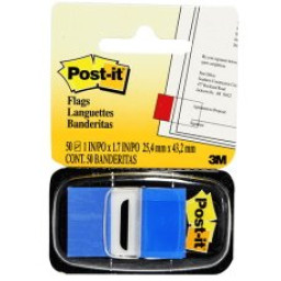 Dispensador POST-IT Index azul, 50u. mediano 1