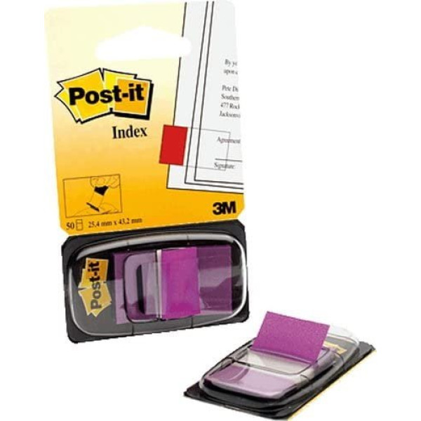 Dispensador POST-IT Index violeta, 50u. mediano 1 Dispensador POST-IT Index violeta, 50u. mediano 1