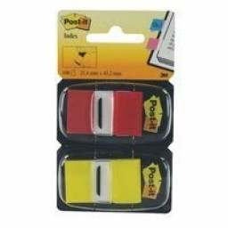 (2) Dispensador POST-IT Index rojo y amarillo, 50u mediano 1