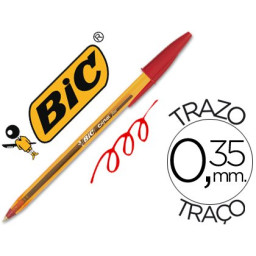Boligrafo BIC Cristal punta fina rojo
