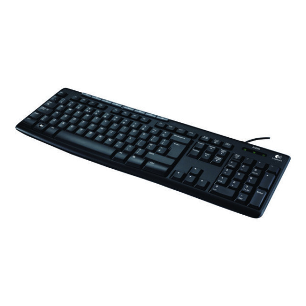 Teclado LOGITECH K200 con cable internet negro USB OEM *