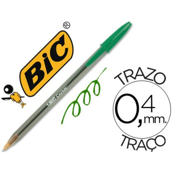 Bolígrafo BIC Cristal Classic verde 0.4mm